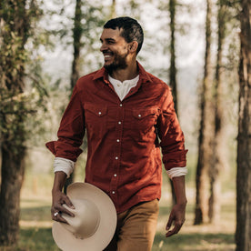 The Western Shirt in Rust Pincord - featured image