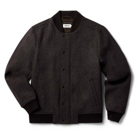 The Bomber Jacket in Espresso Marl Wool - featured image