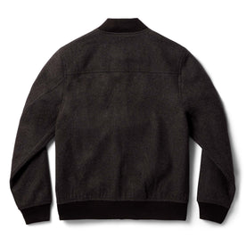 flatlay of the back of The Bomber Jacket in Espresso Marl Wool