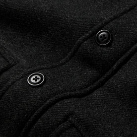 material shot of the buttons on The Bunker Jacket in Coal