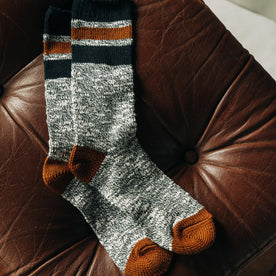 The Camp Sock in Heather Olive - featured image