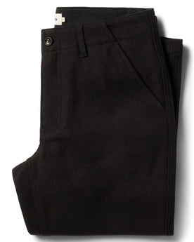 flatlay of The Carnegie Pant in Espresso Wool folded, Bottoms by Taylor Stitch