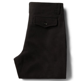 flatlay of the back of The Carnegie Pant in Espresso Wool folded