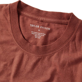 material shot of the collar on The Cotton Hemp Tee in Engine