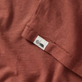 material shot of the logo on The Cotton Hemp Tee in Engine