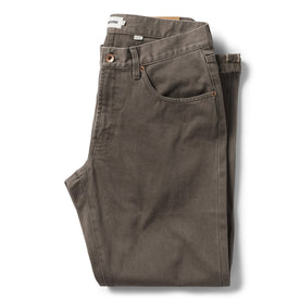flatlay of The Democratic All Day Pant in Washed Walnut Selvage