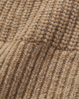 material shot of The Fisherman Beanie in Camel, Accessories by Taylor Stitch