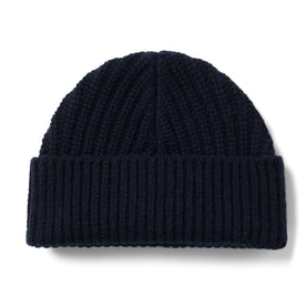 The Fisherman Beanie in Dark Navy - featured image