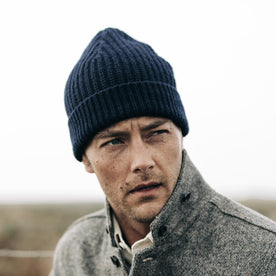 The Fisherman Beanie in Dark Navy - featured image