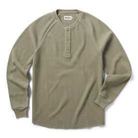 The Heavy Bag Waffle Henley in Army - featured image