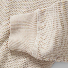material shot of the sleeves on The Heavy Bag Waffle Henley in Oatmeal