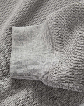 material shot of the sleeves on The Heavy Bag Waffle Long Sleeve in Aluminum, Knits by Taylor Stitch
