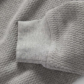 material shot of the sleeves on The Heavy Bag Waffle Long Sleeve in Aluminum