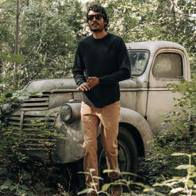 The Heavy Bag Waffle Long Sleeve in Coal - featured image