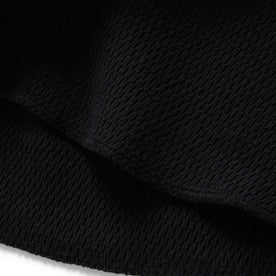 material shot of the hem on The Heavy Bag Waffle Long Sleeve in Coal