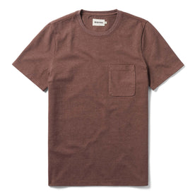 flatlay of The Heavy Bag Tee in Burgundy