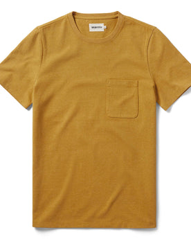 flatlay of The Heavy Bag Tee in Honey, Knits by Taylor Stitch