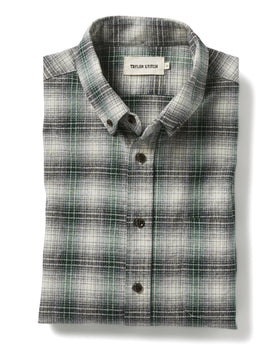 folded flatlay of The Jack in Spruce Nep Plaid, Wovens by Taylor Stitch