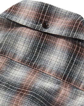 material shot of the back collar on The Jack in Cardinal Nep Plaid, Wovens by Taylor Stitch