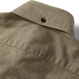material shot of the back collar of The Jack in Khaki Houndstooth Check