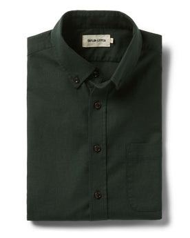 flatlay of The Jack in Spruce Houndstooth Check folded, Wovens by Taylor Stitch