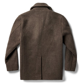flatlay of The Mariner Coat in Sable Melton Wool, shown from the back, Outerwear by Taylor Stitch