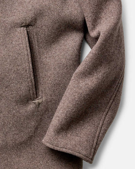 material shot of the buttons on The Mariner Coat in Sable Melton Wool, Outerwear by Taylor Stitch