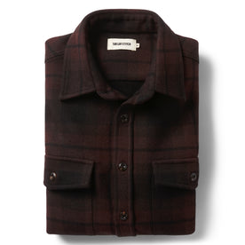 flatlay of The Maritime Shirt Jacket in Carson Plaid folded