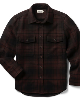 flatlay of The Maritime Shirt Jacket in Carson Plaid, Wovens by Taylor Stitch