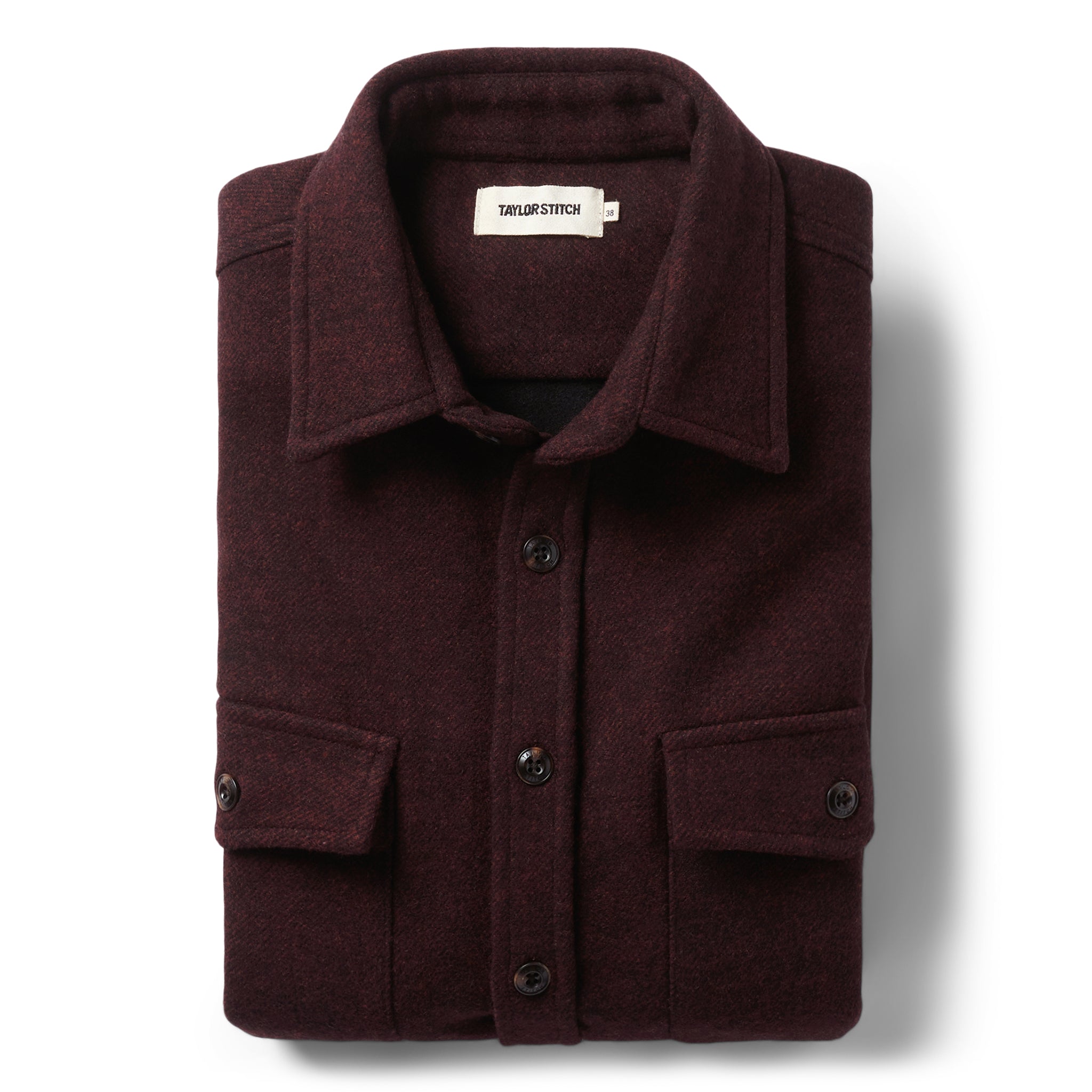 flaltay of The Maritime Shirt Jacket in Port Twill folded, Wovens by Taylor Stitch