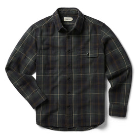 flatlay of The Moto Utility Shirt in Shale Plaid