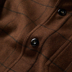 material shot of the buttons on The Ojai Jacket in Ginger Check Wool