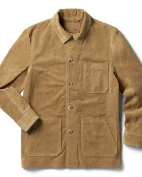 flatlay of The Ojai Jacket in Cognac Suede, Outerwear by Taylor Stitch