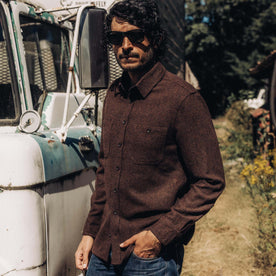 The Service Shirt in Ginger Melange Wool - featured image