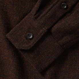 material shot of the cuffs on The Service Shirt in Ginger Melange Wool
