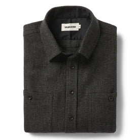 The Service Shirt in Olive Melange Wool - featured image