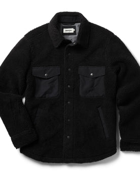 flatlay of The Timberline Jacket in Onyx Sherpa, Outerwear by Taylor Stitch