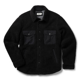 flatlay of The Timberline Jacket in Onyx Sherpa