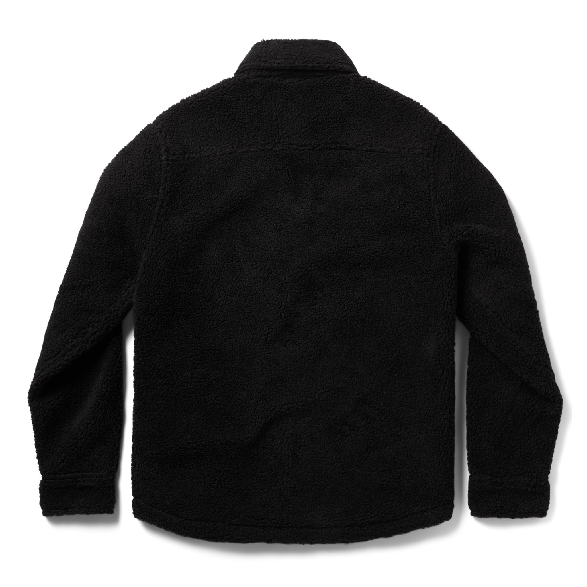 flatlay of the back of The Timberline Jacket in Onyx Sherpa, Outerwear by Taylor Stitch