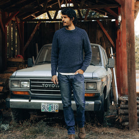 The Topside Sweater in Navy Donegal - featured image