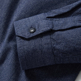 material shot of the cuffs on The Utility Shirt in Navy Jaspe