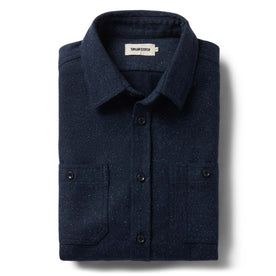 The Utility Shirt in Navy Donegal Wool - featured image