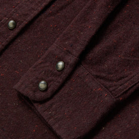 material shot of the cuffs on The Western Shirt in Nutmeg Donegal, Wovens by Taylor Stitch