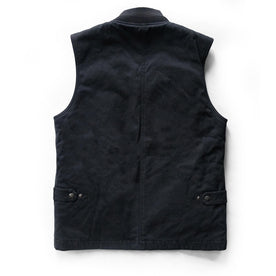 flatlay of the back of The Workhorse Vest in Coal Boss Duck