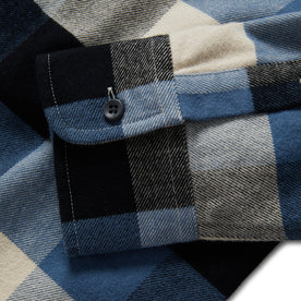material shot of the cuffs on The Yosemite Shirt in Icicle Check
