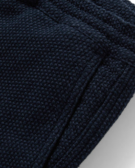 material shot of the pocket on The Apres Pant in Navy Sashiko, Bottoms by Taylor Stitch