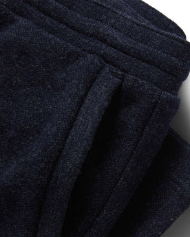 material shot of the pockets on The Weekend Pant in Navy Herringbone Wool, Bottoms by Taylor Stitch