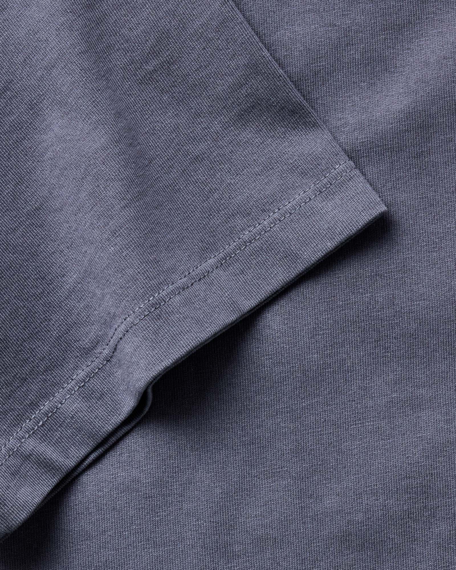 material shot of the neck opening on The Organic Cotton Tee in Navy, Knits by Taylor Stitch