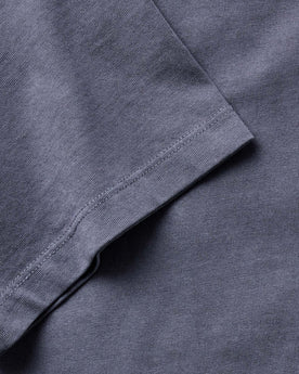 material shot of the neck opening on The Organic Cotton Tee in Navy, Knits by Taylor Stitch