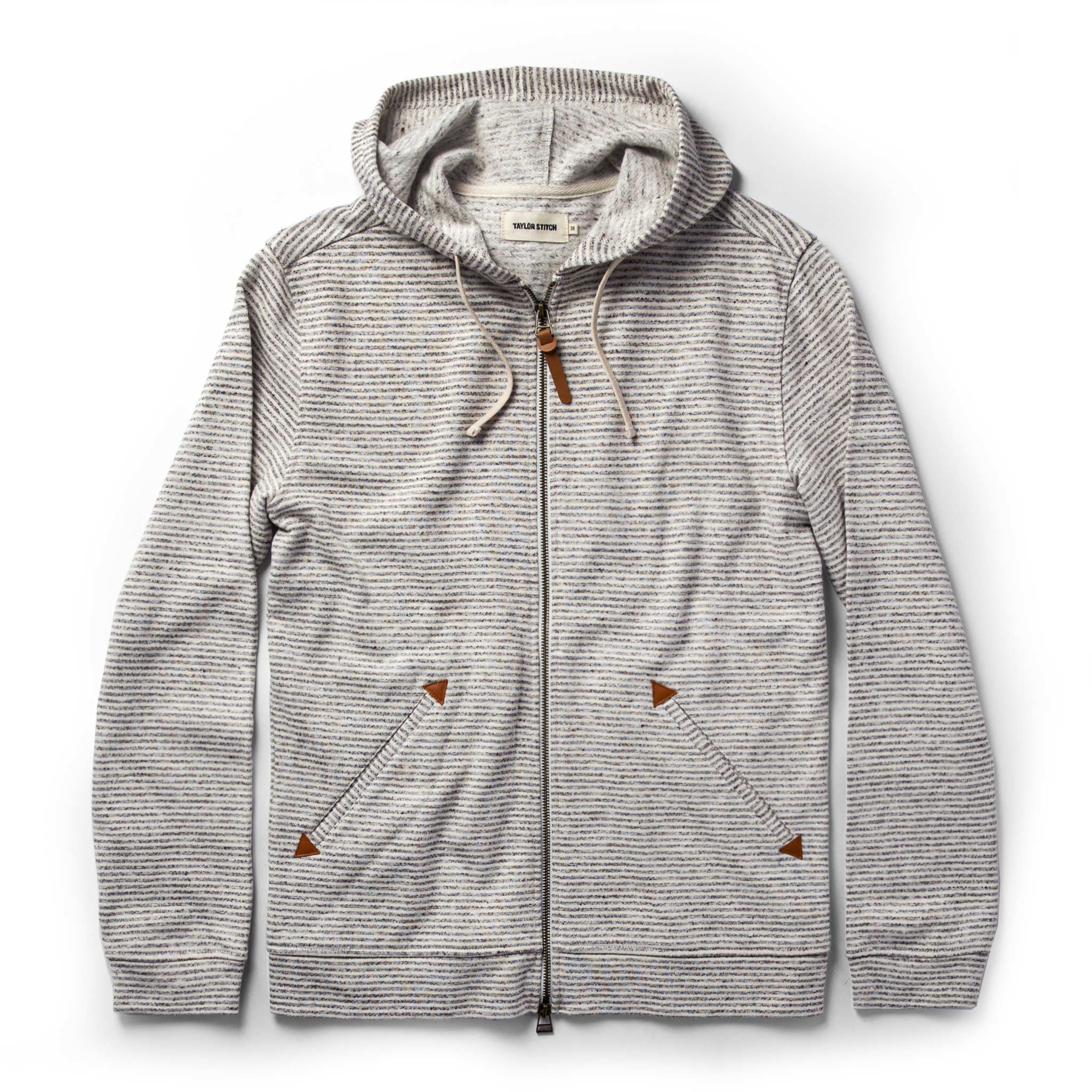 The Après Hoodie in Natural Hemp Stripe: Featured Image, Knits by Taylor Stitch
